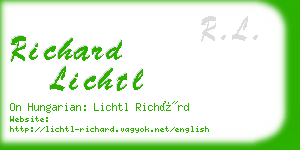 richard lichtl business card